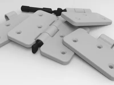 3D Printed Rotational Stopped Hinge Free 3D print model