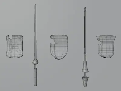 Low-poly Medieval Weapons Low-poly 3D model
