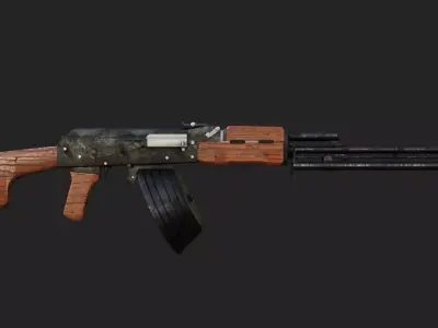 RPK74 Low-poly 3D model