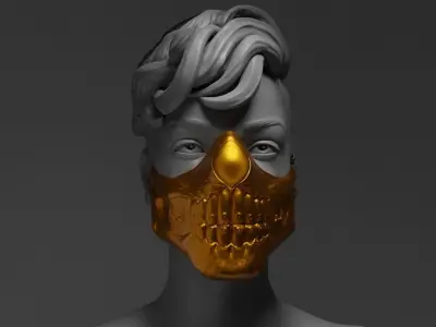 Cyborg Mask STL for 3D  3D print model