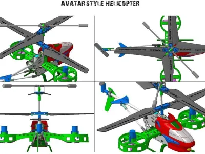 AVATAR STYLE HELICOPTER 3D model