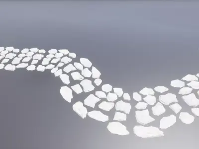 Low poly stone path Free low-poly 3D model
