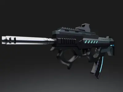Sci Fi Assault Rifle 3D model