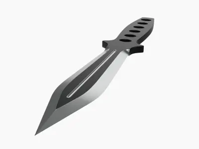 Knife throwing 05 3D model