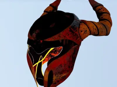 Medieval helmet old 3D model