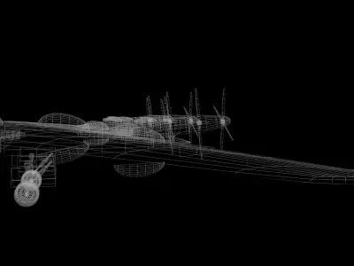 Northrop B-25 Flying Wing Low-poly 3D model