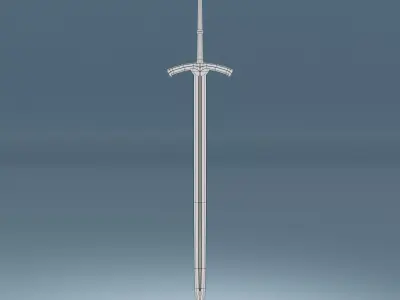 Medieval Sword 3D Model Rigged 3D model