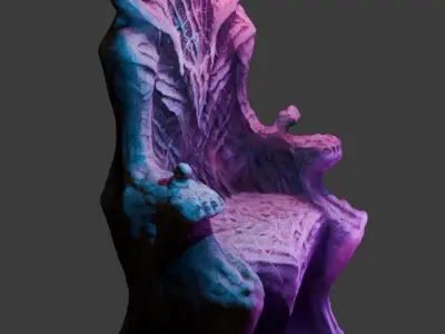 Demon Throne 6 Free low-poly 3D model