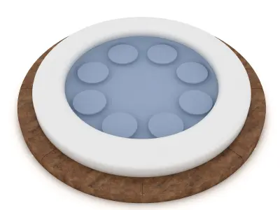 jakuzi model 01 3D model Low-poly 3D model