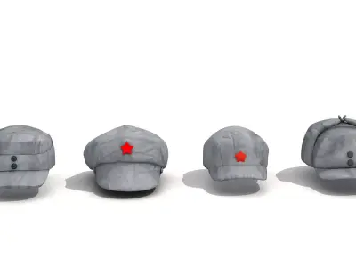 Military hat - octagonal hat 3D model