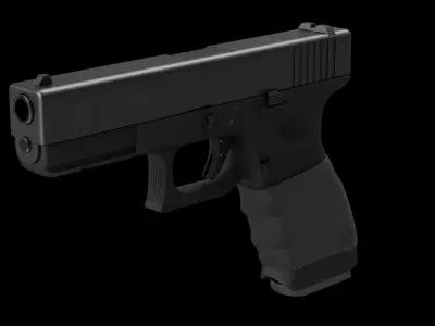 Glock 17 Handle Low-poly 3D model