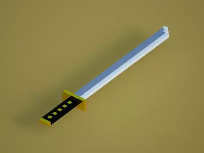 Voxel Katana 3D model