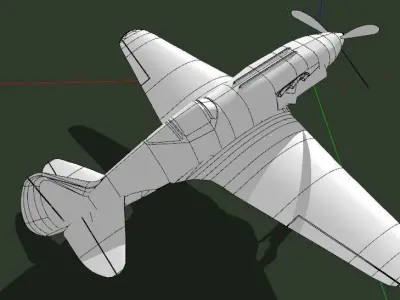 Mikoyan-Gurevich MiG-3 Low-poly 3D model