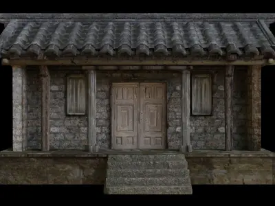 china ancient house Low-poly 3D model