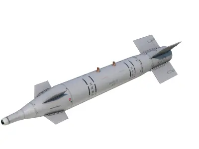 Chinese GB-1 GB1 TG-500 500KG class Laser-Guided bomb Low-poly 3D model