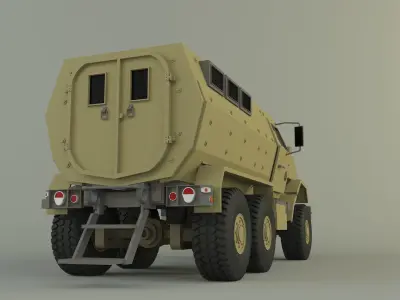 Military personnel carrier vehicle 3D model