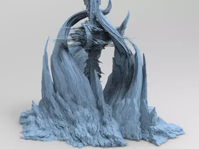 Spiral Mountain Ship Base 3D model