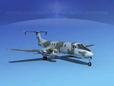 Beechcraft C-12J Huron EAF 3D model