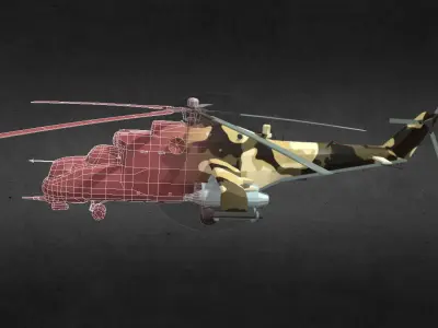 Mi24P Chernobyl Low-poly 3D model