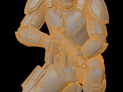 Tau Fire Warrior 3D Print Model 3D print model