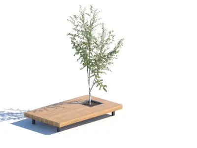 exterior street bench pack v03 3D model