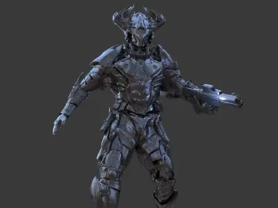 Future armor military 3D model