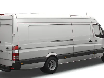 Mercedes Benz Sprinter Van L4H2 2008 3D model