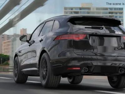 Premium Crossover Black Panoramic Roof 3D model