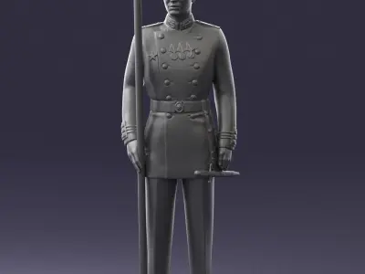000112 Soviet Naval Officer in Parade Dress 0116 3D model