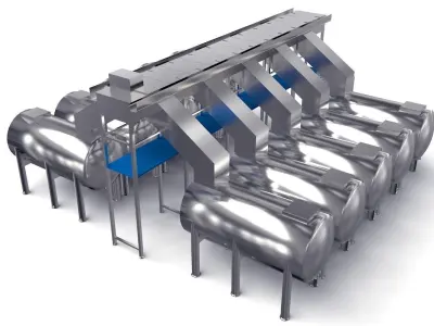 Oxidation Fermentation Unit Low-poly 3D model