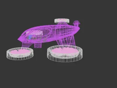 Evtol  Plane Low-poly 3D model