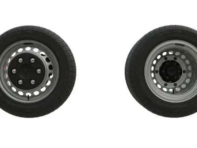 Mercedes Benz Sprinter Felgen Zwillingsbereifung 3D model