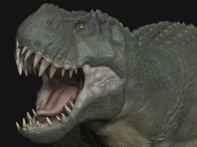 V-Rex High Poly t-rex Low-poly 3D model