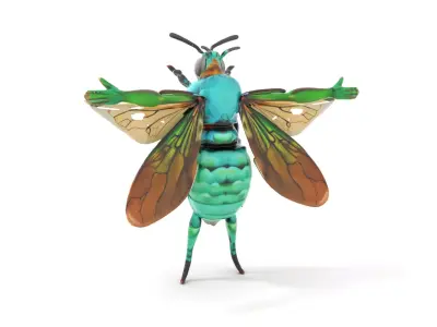 Vivid Emerald Insect model pack Low-poly 3D model