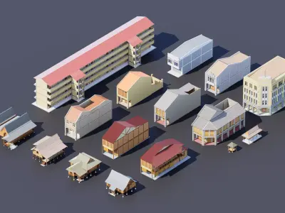 Malaysia Asia Building Collection Realistic 3D Architecture Pack 