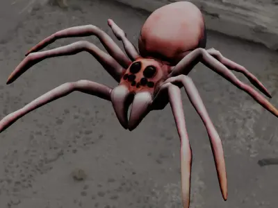 Spider Animated and Rigged  Low-poly 3D model