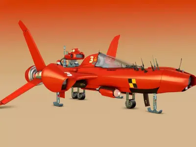 Shark Rider 3 with XPresso Wings 3D model