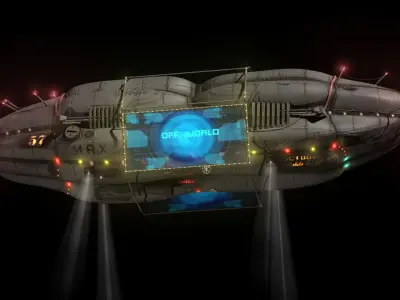 Add Blimp Low-poly 3D model