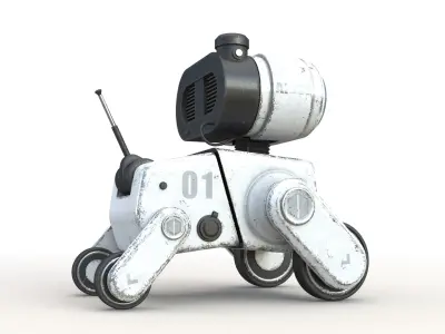 Dog Robot RIG 3D model