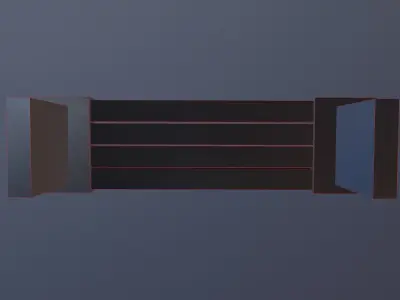 Bench Wood Concrete Low-poly 3D model