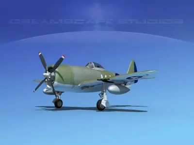 Republic P-47D Thunderbolt V14 3D model