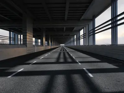 Free Car Road Scene 3D Blender File Textured And Tutorial Video Free 3D model