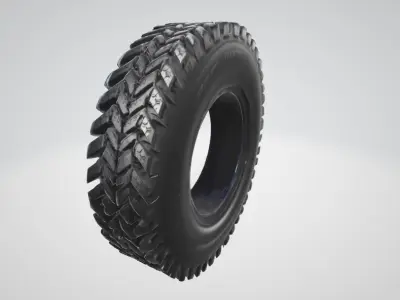 Heavy-Duty Off-Road Tire - 3D Model Analysis 3D model