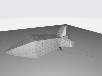 Low poly Missile for War games Free low-poly 3D model