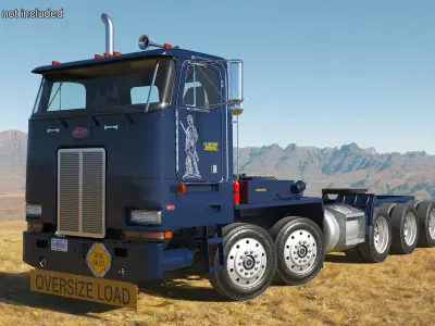 Peterbild 362 Cab Over for Transporter Erector Loader Rigged for Maya 3D model