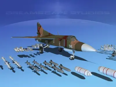 Mig 23 Flogger B V05 Russia 3D model