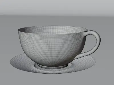 Coffee Kettle and a cup Free low-poly 3D model