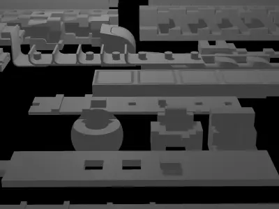 Greebles Pack - 25 itens 3D model