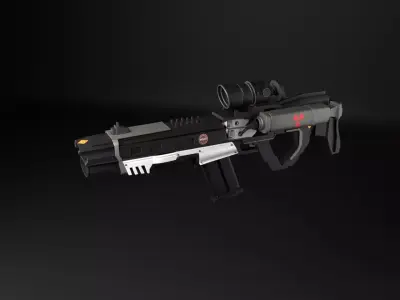 Sniper Flame Weapon Free 3D model