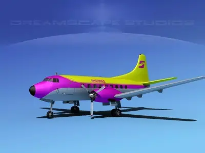 Martin 202 Shawnee Airlines 3D model